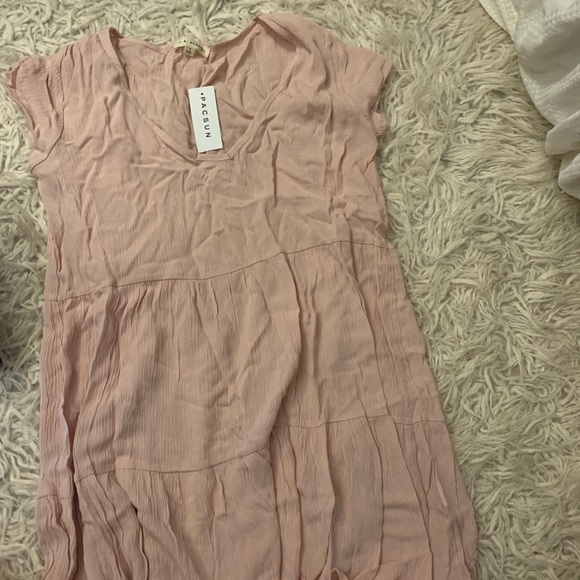 Pacsun pale pink babydoll dress - Picture 2 of 3